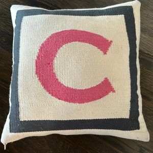 Letter pillow by Jonathan Adler!